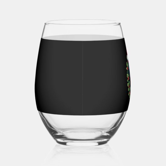 Funny Christmas Bernese Mountain Dog Tank Top Wijnglas Zonder Voet (Rechts)