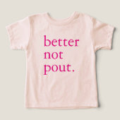 Funny Christmas Better Not Pout Simple Cute  (Design voorkant)