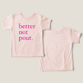 Funny Christmas Better Not Pout Simple Cute  (Ontwerp Voorkant & Achterkant)