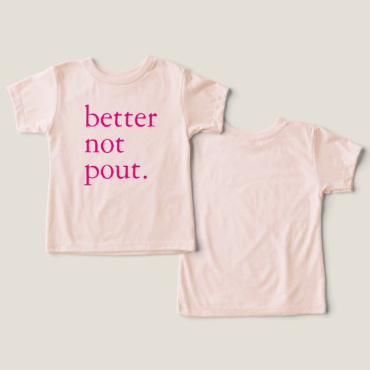 Funny Christmas Better Not Pout Simple Cute  (Ontwerp Voorkant & Achterkant)