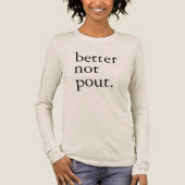 Funny Christmas Better Not Pout Simple Cute  Tri-Blend Shirt (Voorkant)