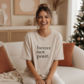 Funny Christmas Better Not Pout Simple Cute  Tri-Blend Shirt