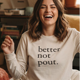 Funny Christmas Better Not Pout Simple Cute  Tri-Blend Shirt