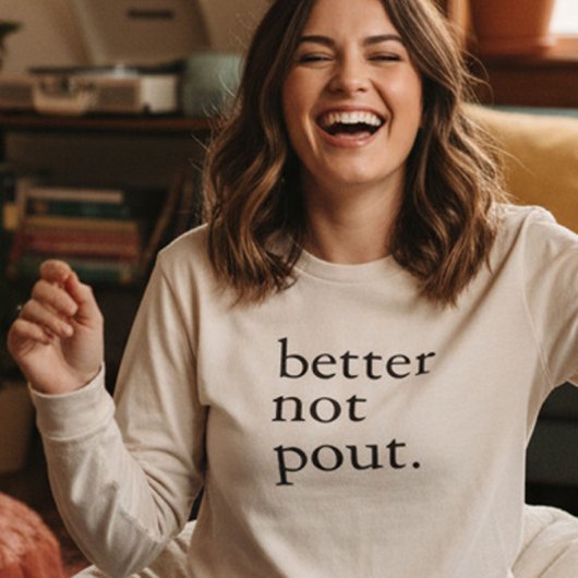 Funny Christmas Better Not Pout Simple Cute  Tri-Blend Shirt