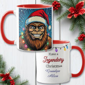 Funny Christmas Bigfoot Personalized Mok