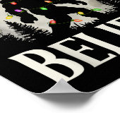 Funny Christmas Bigfoot Santa Hat Moon Sasquatch K Poster (Hoek)