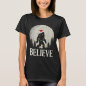 Funny Christmas Bigfoot Santa Hat Moon Sasquatch K T-shirt (Voorkant)