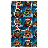 Funny Christmas Bigfoot Sasquatch Klein Cadeauzakje (Voorkant)