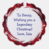 Funny Christmas Bigfoot Sasquatch Ornament Kaart (Achterkant)