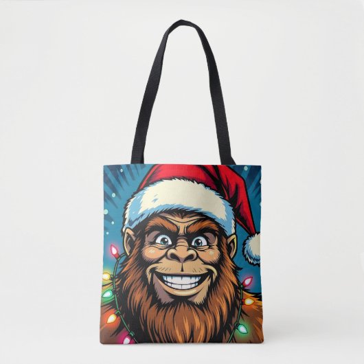 Funny Christmas Bigfoot   Tote Bag (Voorkant)