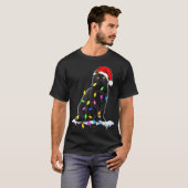 Funny Christmas Black Cat Design T-shirt (Voorkant volledig)