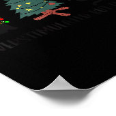 Funny Christmas Black Cat Overstimulated But Festi Poster (Hoek)