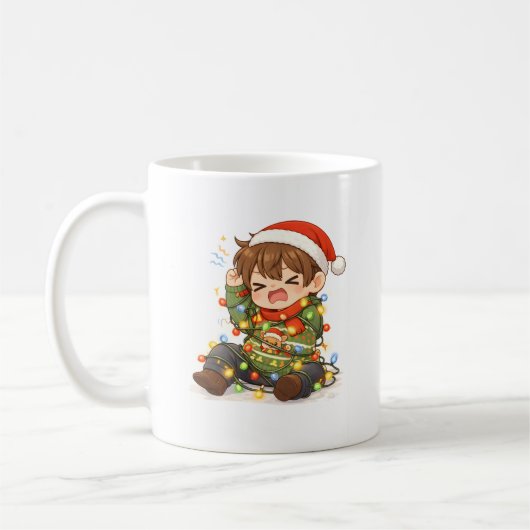Funny Christmas Boy Mug Koffiemok (Links)