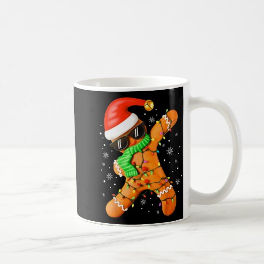 Funny Christmas Boys Kids Dabbing Gingerbread Xmas Koffiemok (Rechts)
