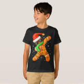 Funny Christmas Boys Kids Dabbing Gingerbread Xmas T-shirt (Voorkant volledig)