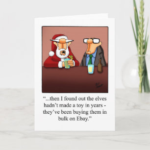 Funny Christmas Business Humor Blank Kaart
