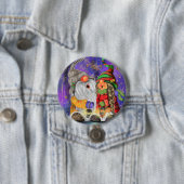 Funny Christmas Button Gift Happy Gnomes zingen (In situ)