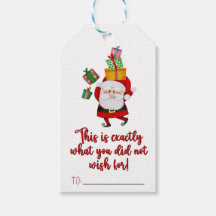 Funny Christmas cadeau label