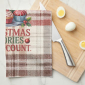 Funny Christmas Calories Don't Count Kitchen Towel Theedoek (Quarter Fold)