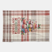 Funny Christmas Calories Don't Count Kitchen Towel Theedoek (Horizontaal)