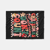 Funny Christmas Calories Don't Count Xmas Cookie  Fleece Deken (Voorkant (Horizontaal))