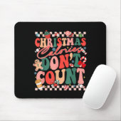 Funny Christmas Calories Don't Count Xmas Cookie  Muismat (Met muis)