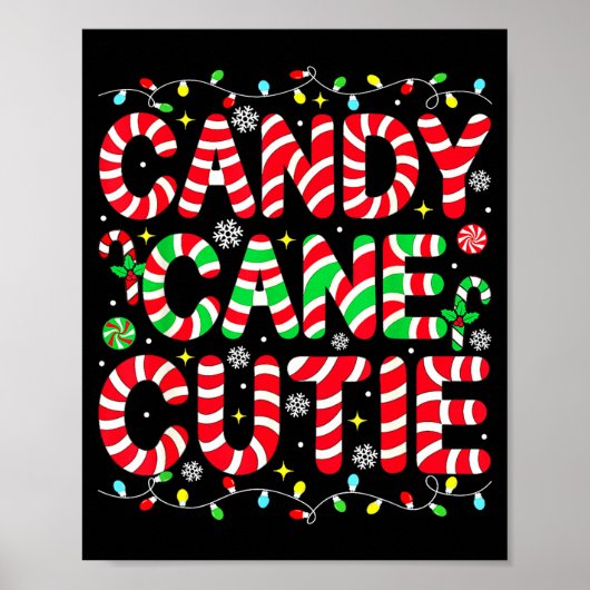 Funny Christmas Candy Cane Lover Crew Xmas Candy C Poster (Voorkant)