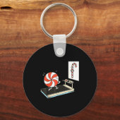 Funny Christmas Candy Cane Peppermint Candy Humor Sleutelhanger (Voorkant)