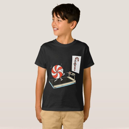 Funny Christmas Candy Cane Peppermint Candy Humor T-shirt (Voorkant volledig)