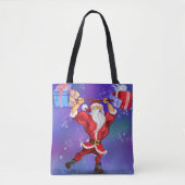 Funny Christmas Canvas tas Bodybuilder Santa Gift (Voorkant)