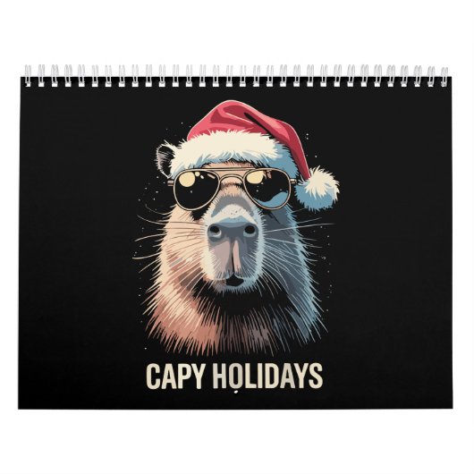 Funny Christmas Capy Holidays Xmas Capybara  Kalender (Hoes)
