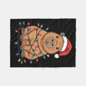 Funny Christmas Capybara Cute Cartoon Desing  Fleece Deken (Voorkant (Horizontaal))