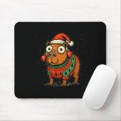 Funny Christmas Capybara With Santa Hat &amp; Swea Muismat (Met muis)