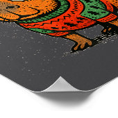 Funny Christmas Capybara With Santa Hat &amp; Swea Poster (Hoek)