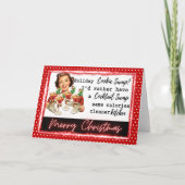 Funny Christmas Card Best Friend "Cookie Swap" Bedankkaart (Voorkant)