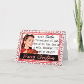 Funny Christmas Card Best Friend "Dear Santa" Bedankkaart (Voorkant)