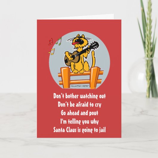 Funny Christmas card by Kountry Kats Feestdagen Kaart (Voorkant)