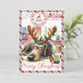 Funny Christmas Card Feestdagenkaart (Staand voorkant)