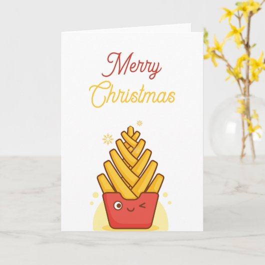 Funny Christmas Card Folded Greeting Card Kaart (Gele Bloem)