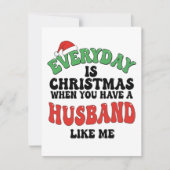 Funny Christmas Card for Husband Feestdagenkaart (Voorkant)