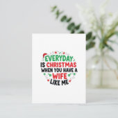 Funny Christmas Card for Husband From Wife Feestdagenkaart (Staand voorkant)