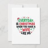 Funny Christmas Card for Husband From Wife Feestdagenkaart (Voorkant)