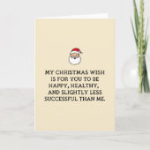 Funny Christmas Card Happy Healthy Less Successful Kaart (Voorkant)