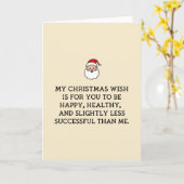 Funny Christmas Card Happy Healthy Less Successful Kaart (Gele Bloem)