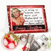 Funny Christmas Card Retro Best Friend Liquor Kaart