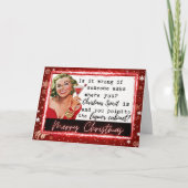 Funny Christmas Card Retro Best Friend Liquor Kaart (Voorkant)