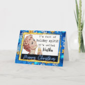 Funny Christmas Card Retro Best Friend "Vodka" Kaart (Voorkant)