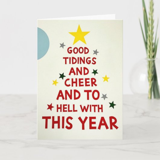 Funny Christmas Card Screw This Year Kaart (Voorkant)
