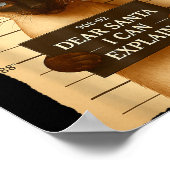 Funny Christmas Cat- Cute Siamese Santa Hat Tee  Poster (Hoek)