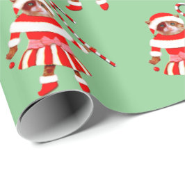 Funny Christmas Cat Gift Wrapping Paper Cadeaupapier